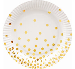Одноразовые бумажные тарелки 18 см цена и информация | Праздничная одноразовая посуда | kaup24.ee
