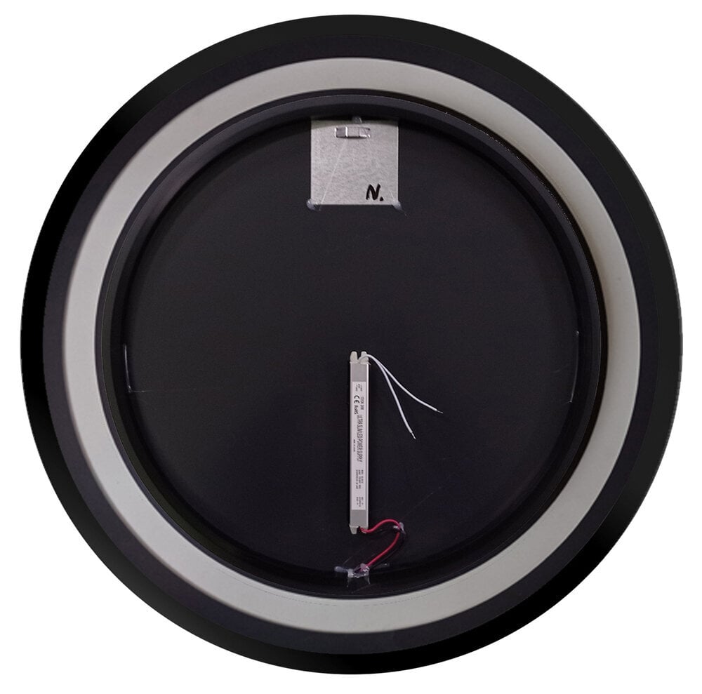 Musta raamiga ümmargune LED-peegel Nemezis 60 cm цена и информация | Vannitoa peeglid | kaup24.ee