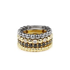 Stack Rings 925 hõbedast sõrmus, kaetud 18 karaadise kullaga hind ja info | Sõrmused | kaup24.ee
