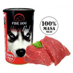 Fine Dog konservid koertele veiselihaga (100% liha), 1200g hind ja info | Konservid koertele | kaup24.ee