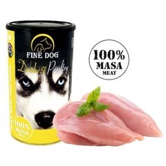 Fine Dog konservid koertele kanaga (100% liha), 1200g цена и информация | Консервы для собак | kaup24.ee