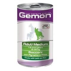 Gemon Dog chunkies Adult Medium with lamb & rice koera konserv, 1,250 kg hind ja info | Konservid koertele | kaup24.ee