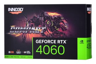 Inno3D GeForce RTX 4060 Compact N40601-08D6-173050N цена и информация | Видеокарты | kaup24.ee