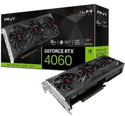 PNY GeForce RTX4060 8GB XLR8 Gaming Verto EPIC-X VCG40608TFXXPB1 hind ja info | Videokaardid (GPU) | kaup24.ee