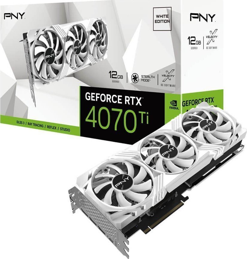 PNY GeForce RTX 4070 Ti Verto White VCG4070T12TFWXPB1 hind ja info | Videokaardid (GPU) | kaup24.ee