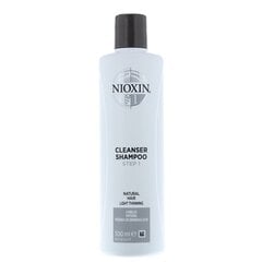 Taastav šampoon normaalsetele, kahustele ja õhukestele juustele Nioxin System 1 Cleanser Shampoo 300 ml hind ja info | Šampoonid | kaup24.ee