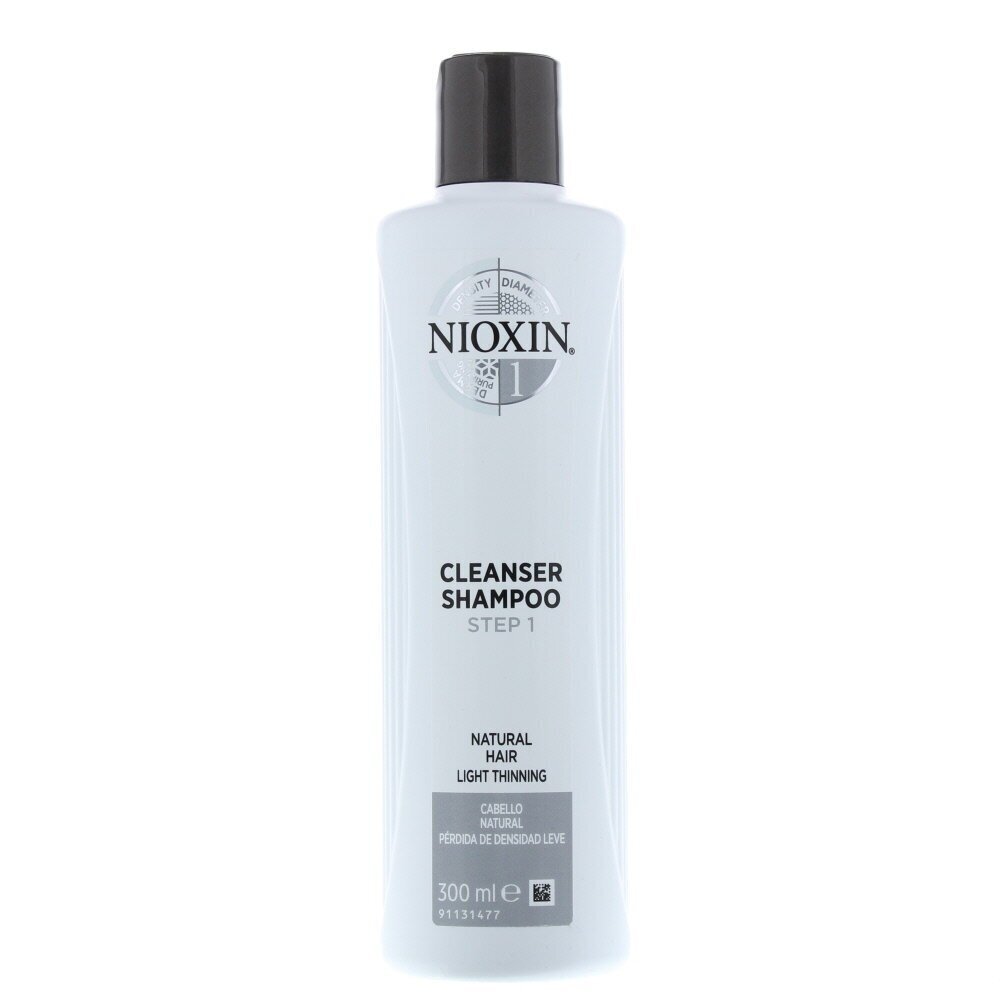 Taastav šampoon normaalsetele, kahustele ja õhukestele juustele Nioxin System 1 Cleanser Shampoo 300 ml hind ja info | Šampoonid | kaup24.ee