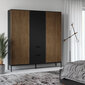 Kapp Meorati, 185x60x200 cm, must/pruun hind ja info | Kapid | kaup24.ee
