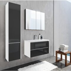 Шкафчик для ванной KAMĖ City 80, белый/черный цвет цена и информация | Шкафчики для ванной | kaup24.ee