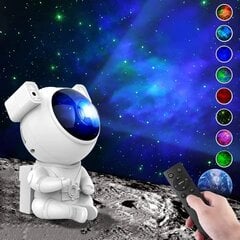 LED 3D Galaxy ja Star projektor, öövalgus, astronaut цена и информация | Проекторы | kaup24.ee