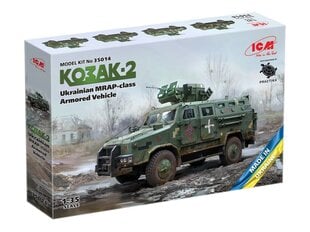 Сборная пластиковая модель. ICM - 'Kozak-2' Ukrainian MRAP-class Armored Vehicle, 1/35, 35014 цена и информация | Склеиваемые модели | kaup24.ee