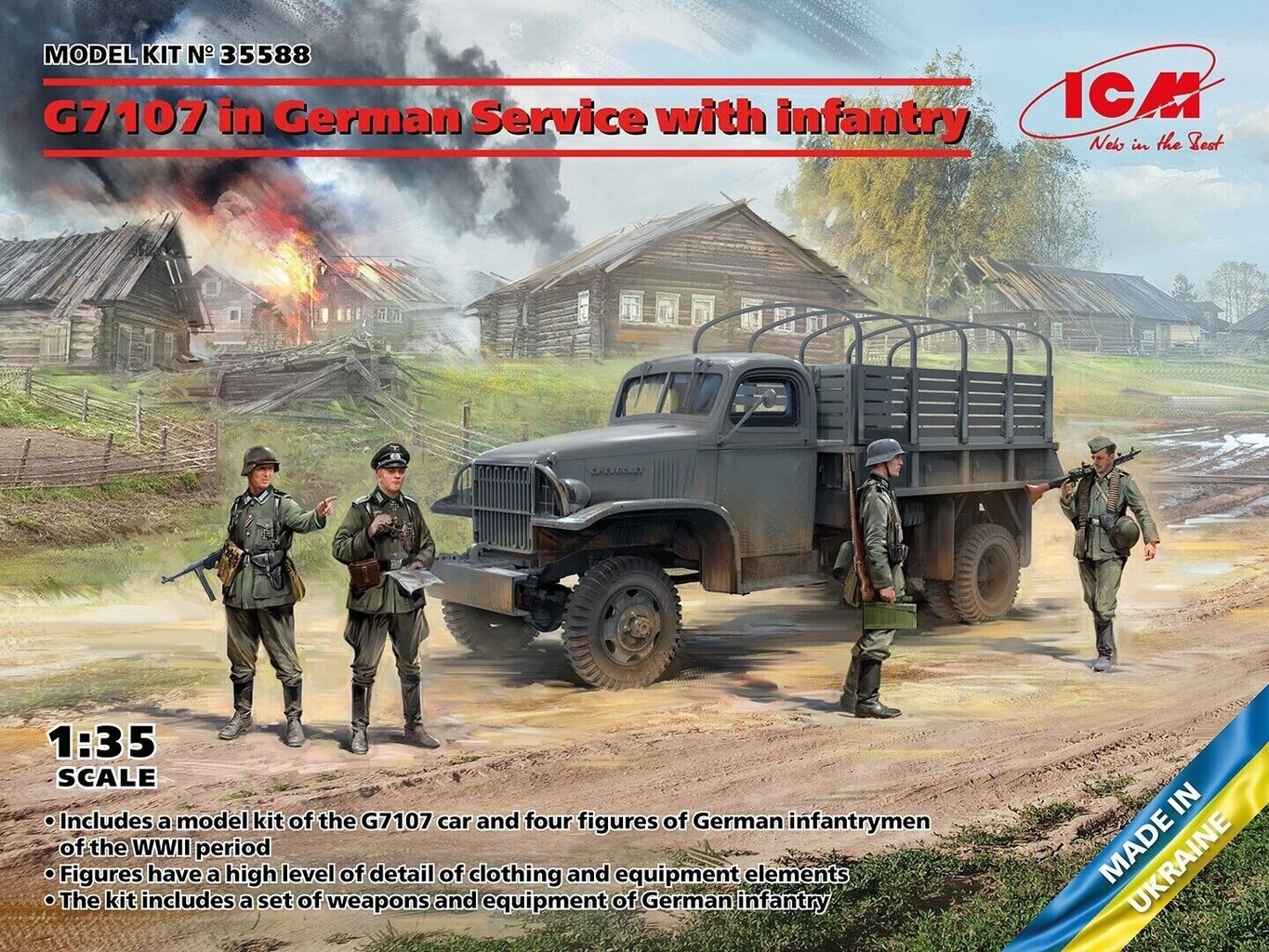 Liimitav mudel ICM 35588 G7107 in German Service with Infantry 1/35 цена и информация | Liimitavad mudelid | kaup24.ee