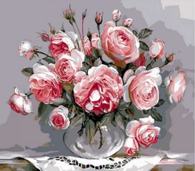 Алмазная мозаика на подрамнике 40x50 "Букет роз" цена и информация | Алмазная мозаика | kaup24.ee