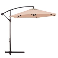 Пляжный зонт Monty Бежевый Алюминий 270 см цена и информация | Зонты, маркизы, стойки | kaup24.ee