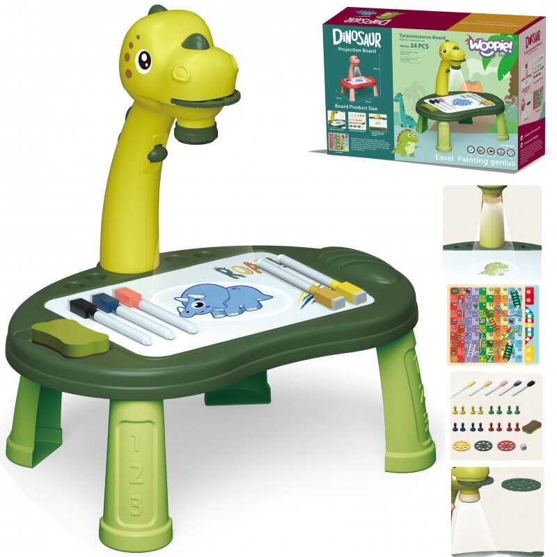 Woope Dinosaurus kirjutuslaud koos joonistuslauaga hind ja info | Laste lauad ja toolid | kaup24.ee