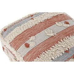 Tumba, istepadi DKD Home Decor Triibud Oranž Valge 60 x 60 x 25 cm Boho цена и информация | Кресла-мешки и пуфы | kaup24.ee