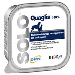 DRN Solo Quaglia с перепелкой, 300 г цена и информация | Консервы для собак | kaup24.ee