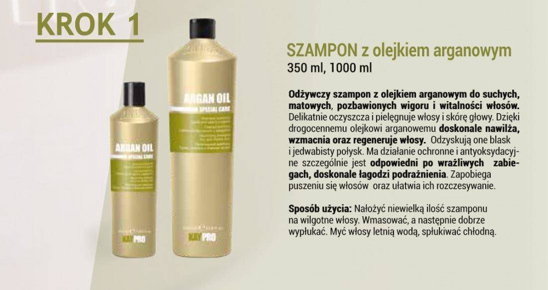 KayPro toitev šampoon argaaniaõliga – kuivadele, tuhmidele, elututele juustele – 1000 ml цена и информация | Šampoonid | kaup24.ee