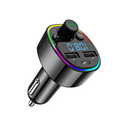 FM модулятор G67 BT 5.0, RGB, USBx2 + USB-C цена и информация | FM модуляторы, FM трансмиттер | kaup24.ee