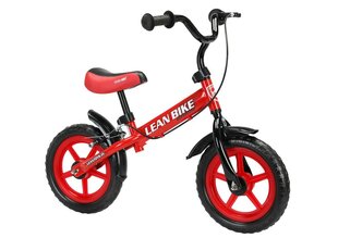 Балансировочный велосипед Lean Toys Mario, красный цена и информация | Детский трехколесный велосипед - коляска с удобной ручкой управления для родителей Riff F95941 2в1, фиолетовый | kaup24.ee