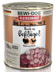 Bewi Dog rich in Poultry konservid koertele linnuliha 800 g × 6 tk hind ja info | Konservid koertele | kaup24.ee