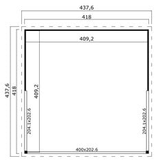 Aiamaja Domeo5 16,74m2 цена и информация | Садовые сараи, дровницы | kaup24.ee