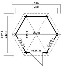 Paviljon Ines44 4,73m2 цена и информация | Садовые сараи, дровницы | kaup24.ee