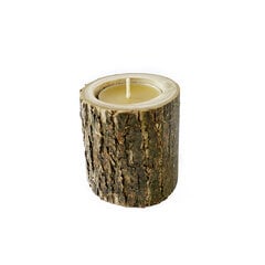 Деревянный подсвечник для чайной свечи 6 см, Пенёк натуральный цена и информация | Свечи, подсвечники | kaup24.ee