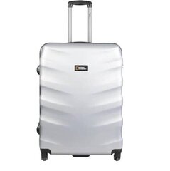Небольшой чемодан National Geographic Arete серебристого цвета цена и информация | Чемоданы, дорожные сумки | kaup24.ee