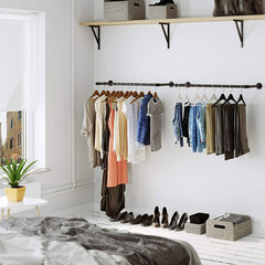 Вешалка для одежды Vasagle черный цена и информация | Вешалки для одежды | kaup24.ee