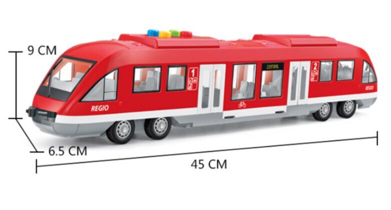 Mänguasi metroovagun valguse ja heliga, Dromader hind ja info | Poiste mänguasjad | kaup24.ee