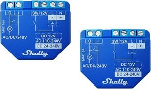 Wi-Fi / Bluetooth реле для умного дома Shelly Plus 1 WLAN Switch 2 Series Pack цена и информация | Выключатели, розетки | kaup24.ee
