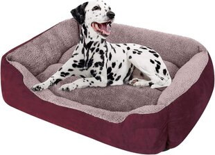 Моющаяся подстилка для маленьких и больших собак Fristone, 95x75 см, бордовая цена и информация | Лежаки, домики | kaup24.ee