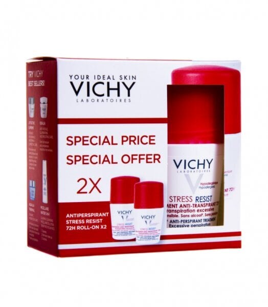 Komplekt naistele Vichy Deo Female Stress 72h, roll-on, 50 ml, 1+1 цена и информация | Deodorandid | kaup24.ee
