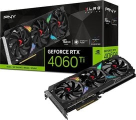 PNY GeForce RTX 4060 Ti XLR8 Gaming Verto Epic-X RGB Triple Fan (VCG4060T16TFXXPB1) hind ja info | Videokaardid (GPU) | kaup24.ee