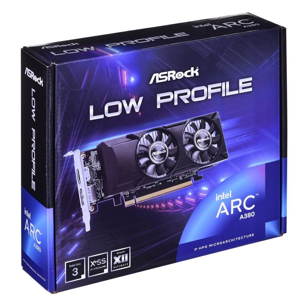 ASRock Intel Arc A380 Low Profile (A380 LP 6G) цена и информация | Videokaardid (GPU) | kaup24.ee