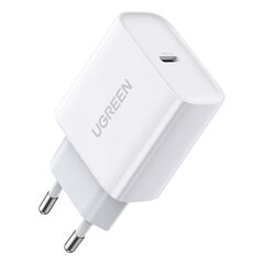 Ugreen 60450 20 Вт PD USB-C Быстрое зарядное устройство QC4.0+ 3A и адаптивное универсальное зарядное устройство для смарт-устройств белое цена и информация | Зарядные устройства для телефонов | kaup24.ee