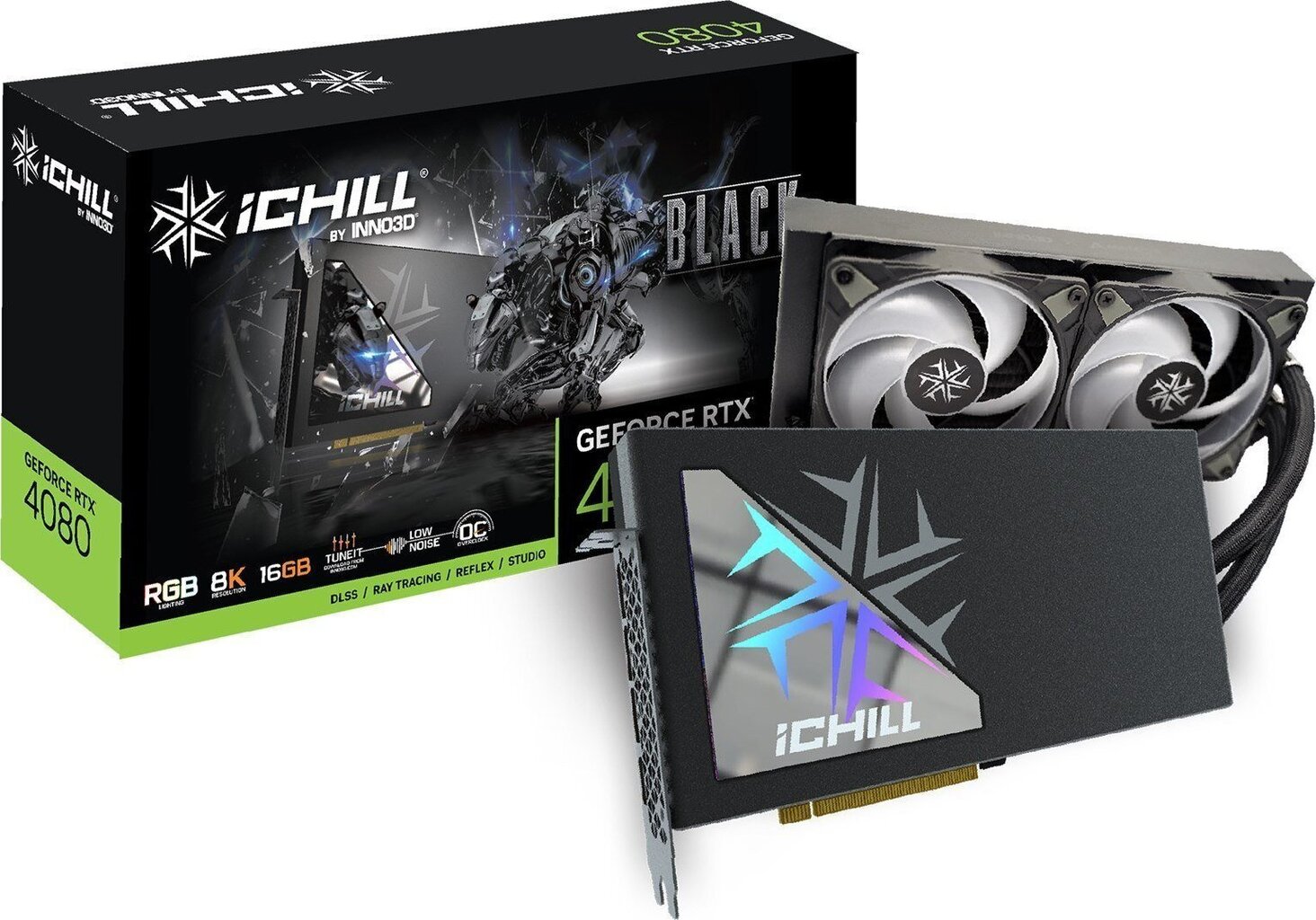 Inno3D GeForce RTX 4080 iChill Black (C4080B-166XX-18700006) hind ja info | Videokaardid (GPU) | kaup24.ee
