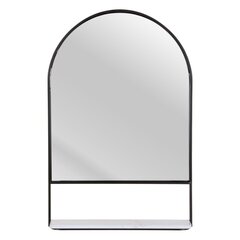 Настенное зеркало 60 x 2,5 x 90 cm Чёрный Металл цена и информация | Зеркала | kaup24.ee