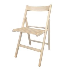 Складной стул Бежевый древесина бука (79 x 42,5 x 47,5 cm) цена и информация | Уличные cтулья | kaup24.ee