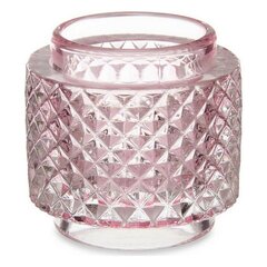 Подсвечник, розовое стекло (7,5 x 7,5 x 7,5 cм) цена и информация | Свечи, подсвечники | kaup24.ee