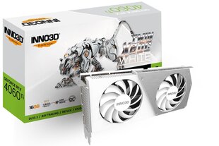 Inno3D GeForce RTX 4060 Ti Twin X2 OC White (N406T2-16D6X-178055W) цена и информация | Видеокарты | kaup24.ee