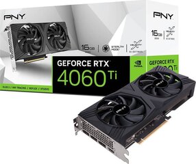 PNY GeForce RTX 4060 Ti Verto Dual Fan (VCG4060T16DFXPB1) цена и информация | Видеокарты | kaup24.ee