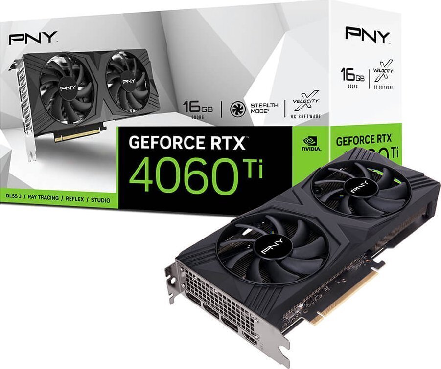 PNY GeForce RTX 4060 Ti Verto Dual Fan (VCG4060T16DFXPB1) цена и информация | Videokaardid (GPU) | kaup24.ee