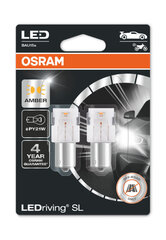 Osrami ledlambid 12V LED PY21W Amber 1,3W BAU15S, 2 tk hind ja info | Autopirnid | kaup24.ee