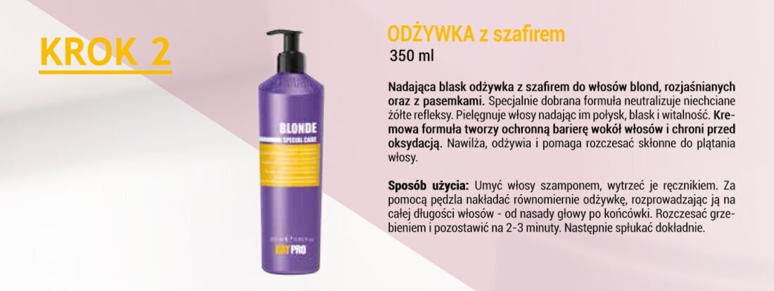 KayPro Brightening CONDITIONER BLONDE – blondid, pleegitatud ja triibulised juuksed – 350 ml hind ja info | Juuksepalsamid | kaup24.ee