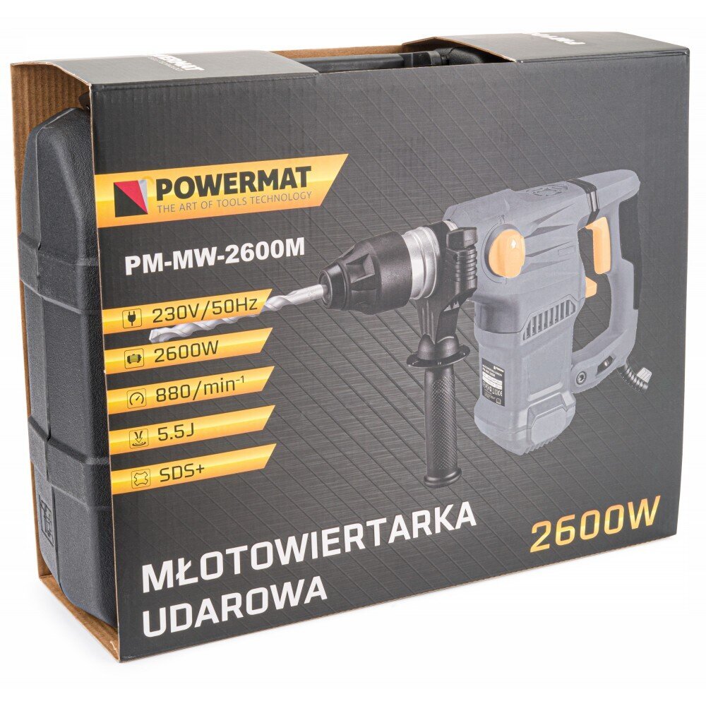 Trell, perforaator, SDS-plus 2600W Powermat цена и информация | Lööktrellid | kaup24.ee