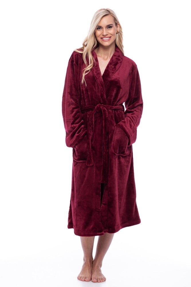 Naiste hommikumantel, burgundia цена и информация | Naiste hommikumantlid | kaup24.ee