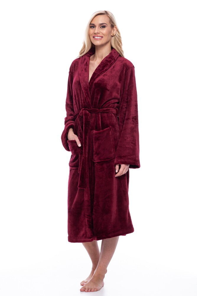 Naiste hommikumantel, burgundia hind ja info | Naiste hommikumantlid | kaup24.ee
