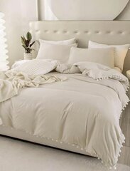 Комплект постельного белья Pom Pom Decor (160x220 см), бежевый цена и информация | Комплекты постельного белья | kaup24.ee